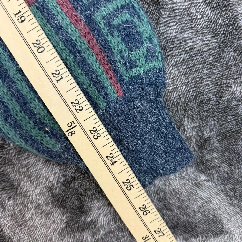 Vtg Mcgregor Fair Isle Nordic Multicolor Aztec Sweater Mock Neck Men's XL USA
